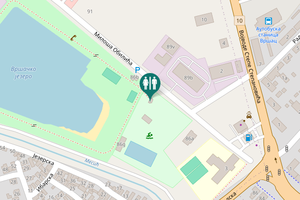 Map showing location of Милоша Обилића 86b Toilet