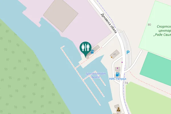 Map showing location of Дунавска обала 45 Toilet