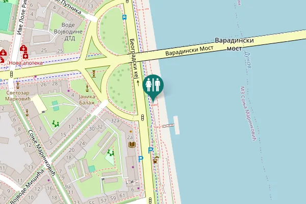 Map showing location of Београдски кеј Toilet