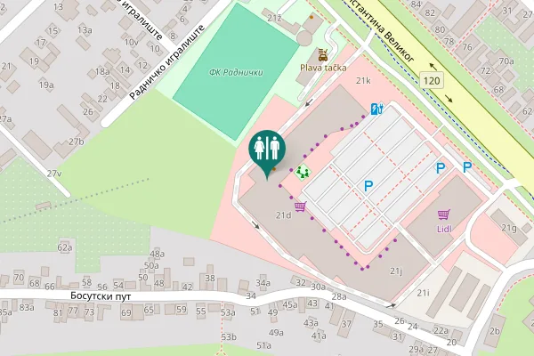 Map showing location of Булевар Константина Великог 21d Toilet