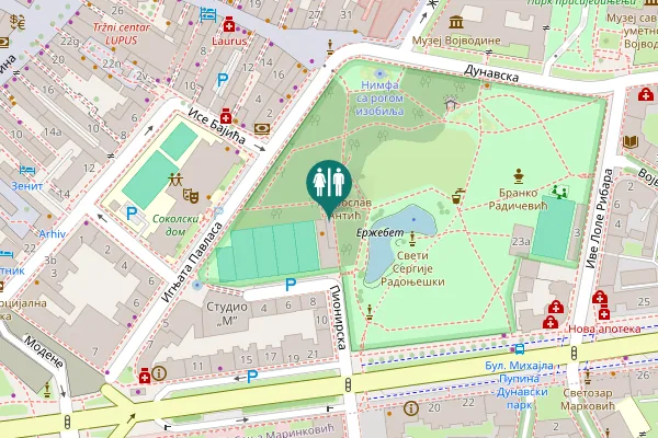 Map showing location of Пионирска 1 Toilet