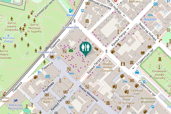 Map showing location of Кнеза Михаила 54 Toilet