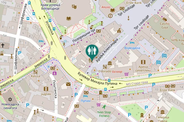 Map showing location of Краља Александра 3b Toilet