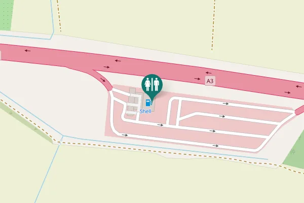 Map showing location of A3 1 Toilet