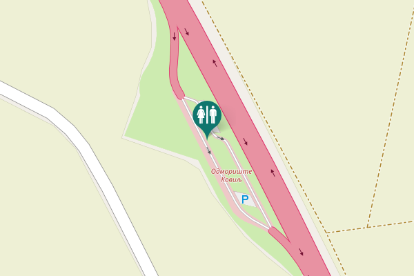 Map showing location of A1 Toilet