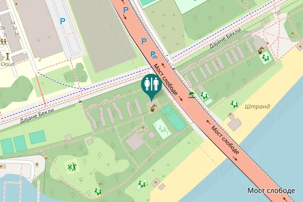 Map showing location of Liberty Bridge Toilet