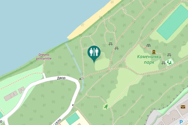 Map showing location of Дечије село Toilet
