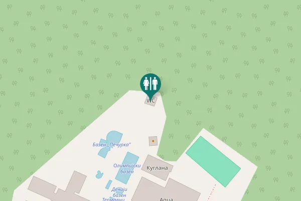Map showing location of WC