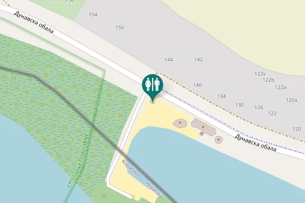 Map showing location of Дунавска обала 144 Toilet