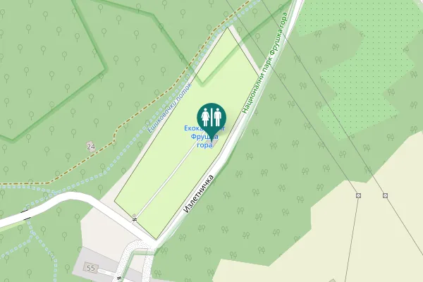 Map showing location of Излетничка 20 Toilet