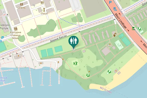 Map showing location of Дајане Бекли Toilet