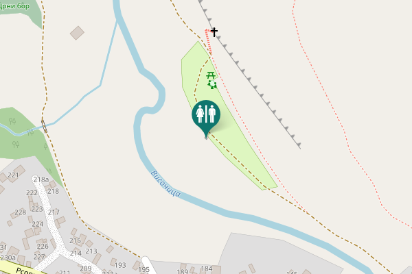 Map showing location of Рсовци 189 Toilet