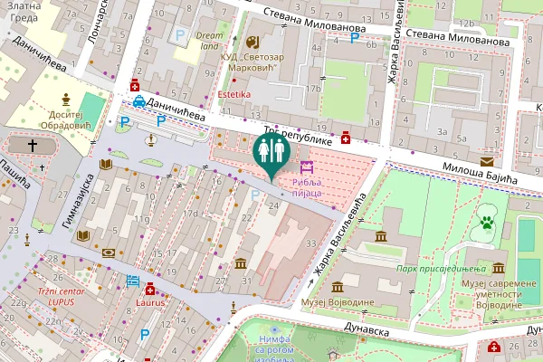 Map showing location of Трг републике 18 Toilet