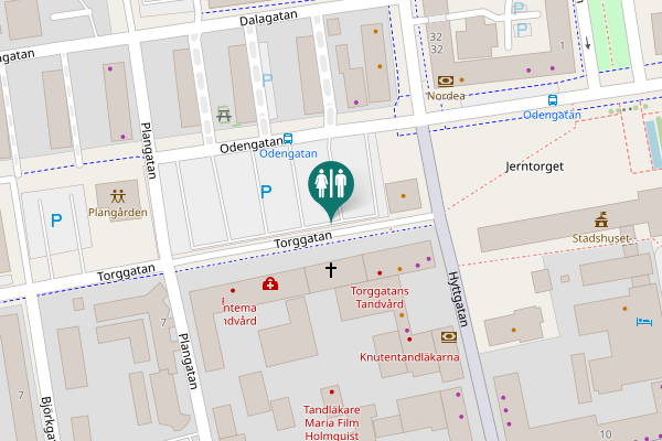 Map showing location of Torggatan 3 Toilet