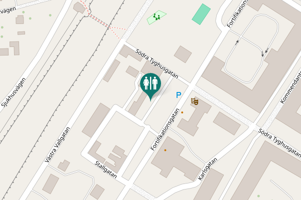 Map showing location of Karlsborg Toilet