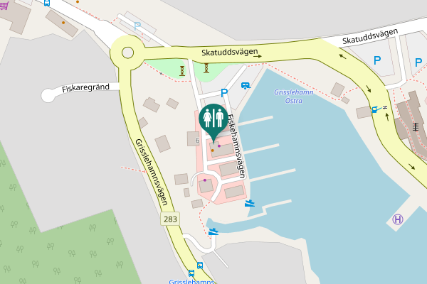 Map showing location of Fiskehamnsvägen 5 Toilet