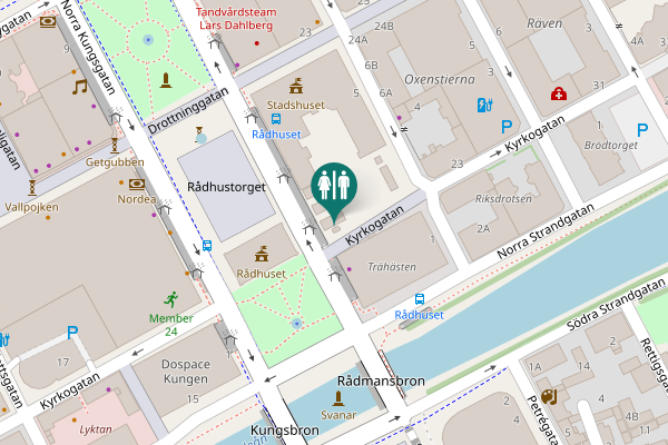 Map showing location of Kyrkogatan 22 Toilet