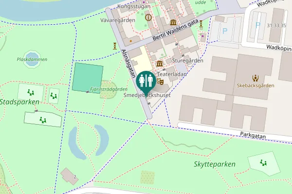 Map showing location of Alsnäsgatan Toilet