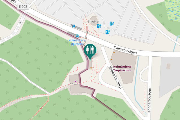 Map showing location of Kvarsebovägen Toilet
