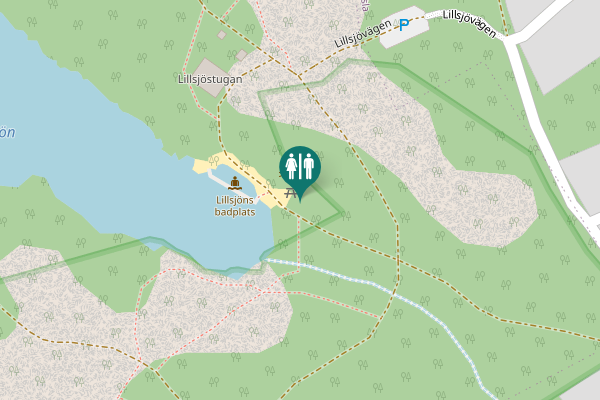 Map showing location of Lillsjövägen Toilet