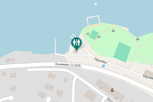 Map showing location of Sågudden Toilet