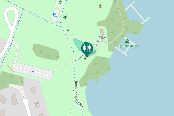 Map showing location of Ängsholmsvägen Toilet