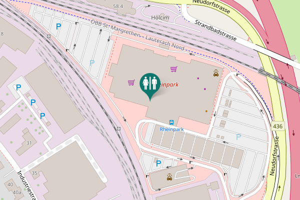 Map showing location of Neudorfstrasse 60 Toilet