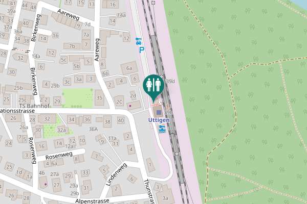 Map showing location of Thunstrasse 39c Toilet