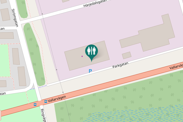 Map showing location of Parkgatan 15A Toilet