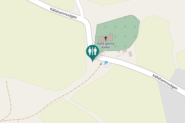 Map showing location of Källahamnsvägen Toilet