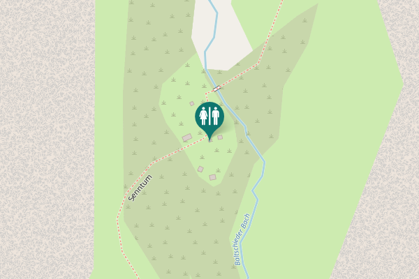 Map showing location of Senntum Toilet