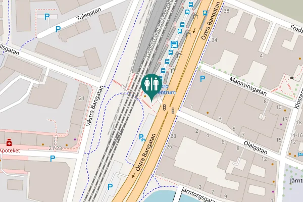 Map showing location of Resecentrum Toilet