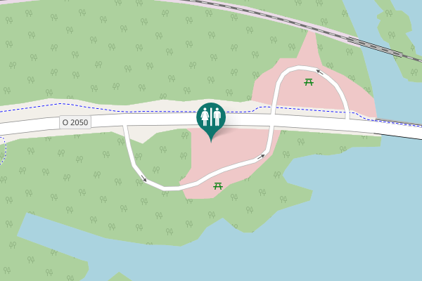 Map showing location of O 2050 Toilet