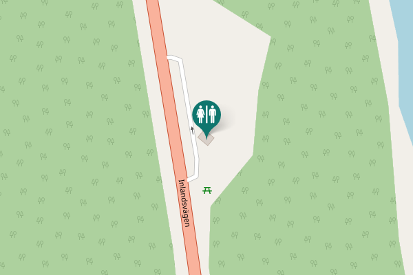 Map showing location of Inlandsvägen Toilet