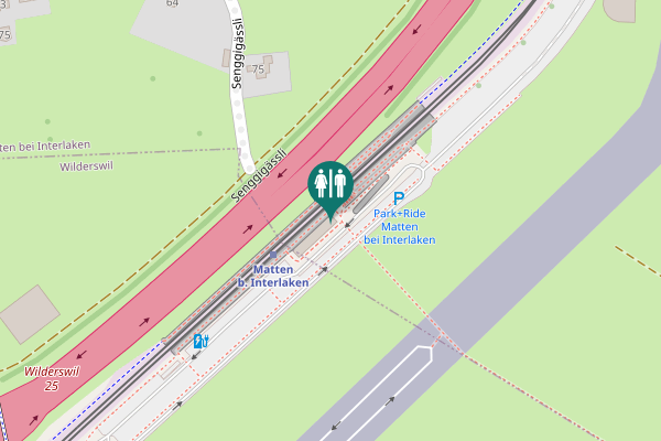 Map showing location of A8 Toilet