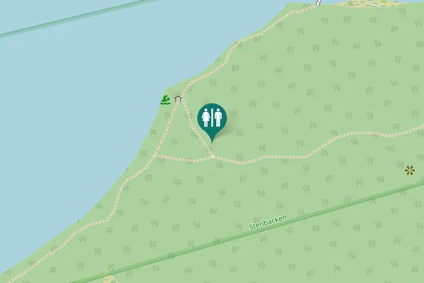 Map showing location of Stenbäckslyckan Toilet