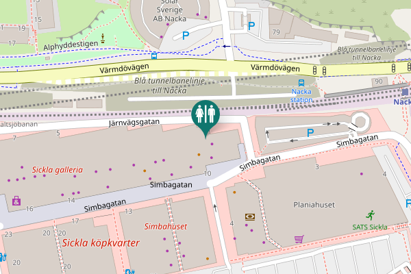 Map showing location of Järnvägsgatan 1 Toilet