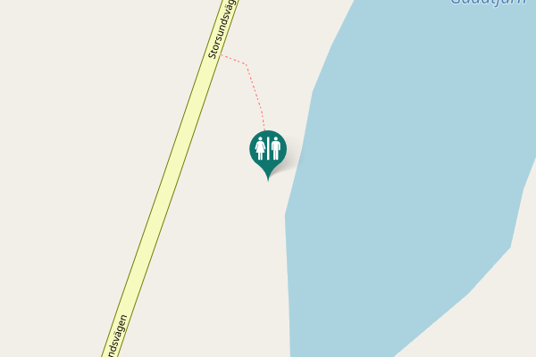 Map showing location of Storsundsvägen Toilet