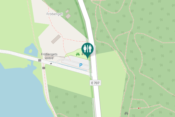 Map showing location of E 707 Toilet