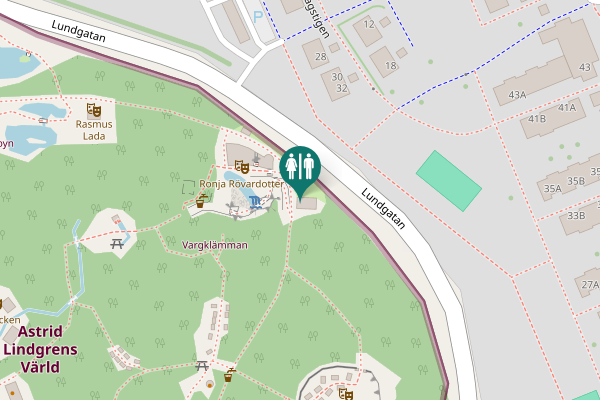 Map showing location of Lundgatan Toilet
