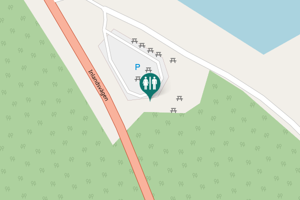 Map showing location of Inlandsvägen Toilet