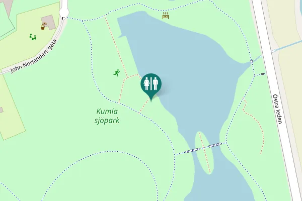 Map showing location of John Norlanders gata Toilet