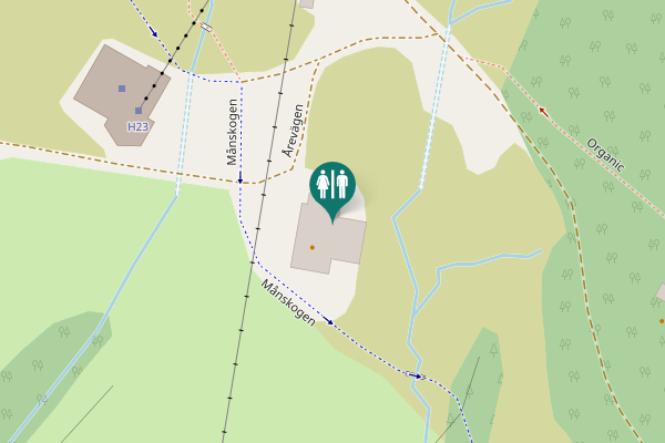 Map showing location of Månskogen Toilet