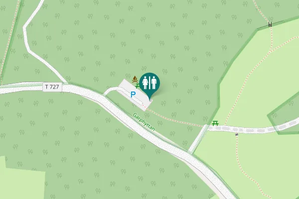 Map showing location of T 727 Toilet