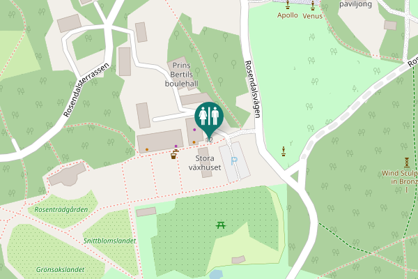 Map showing location of Rosendalsterrassen 12 Toilet