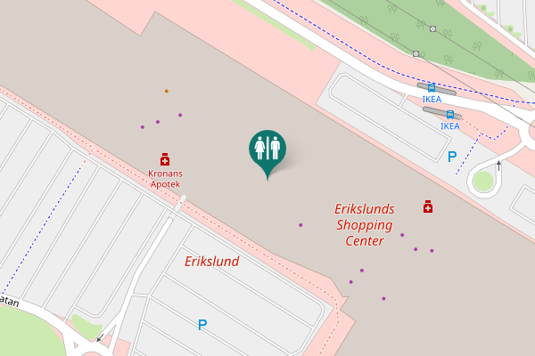 Map showing location of Krankroksgatan 17 Toilet