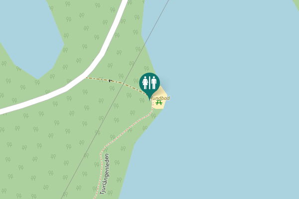 Map showing location of Tjurlångenleden Toilet