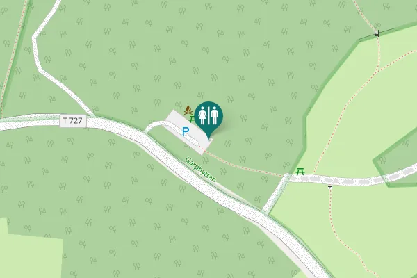 Map showing location of T 727 Toilet