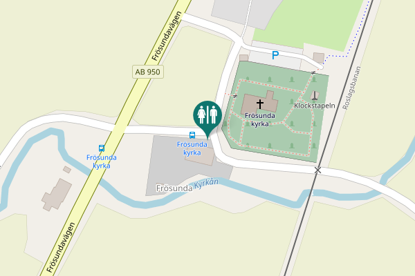 Map showing location of Frösunda Toilet