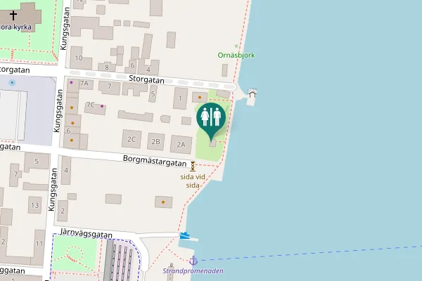 Map showing location of Borgmästargatan 2A Toilet